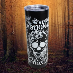 Kinda Emotional Kinda Emotionless Tag der Toten Edelstahl 20oz. Becher NEU - Bild 1 von 10