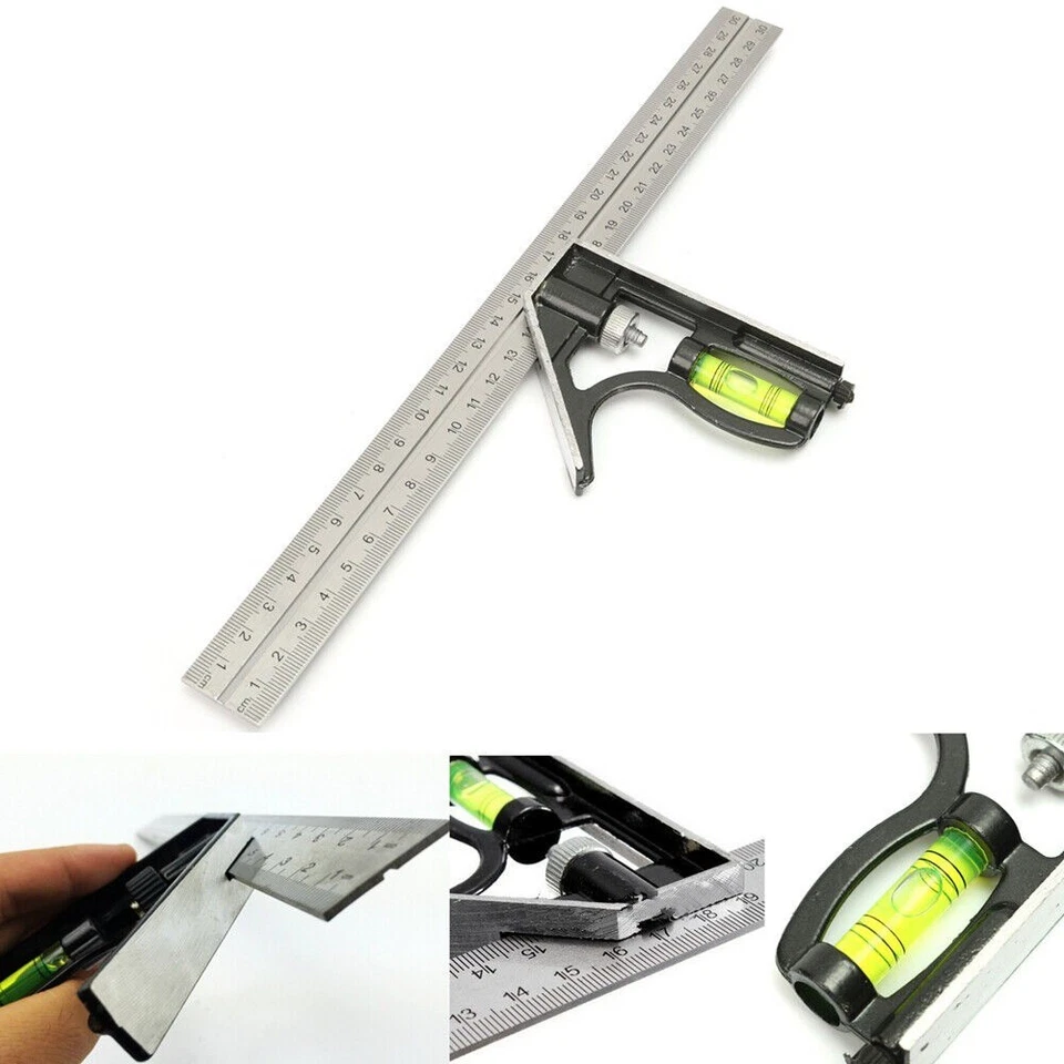 Adjustable Angle Square Angle Ruler Try Square Combination Square Rule - Image 1 of 4