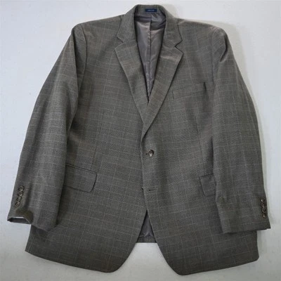 Blazer Traje Chaqueta Abrigo Deportivo Stafford 48R Marrón Glenn Check Clásico Viaje Para Hombre Foto 1 de 4
