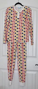Aldi Gear Pyjama Set Damen Small Langarm Oberteil & Unterteil Nachtwäsche Herzen 2023 - Bild 1 von 11