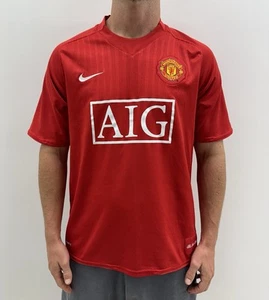 Fc Manchester United 2007 2008 Home Jersey T-shirt Soccer Football size M - Picture 1 of 12