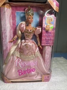 Vintage 1997 Raperonzolo Barbie bambola Mattel #17646 principessa in abito rosa - come nuova - Foto 1 di 6