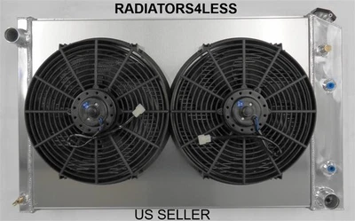 CAMPEÓN 4 FILAS ALUMINIO CUBIERTA RADIADOR 14" VENTILADOR 75-91 CHEVY GMC BLAZER 19" NÚCLEO  Foto 1 de 2