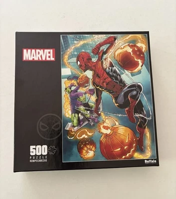 Marvel Puzzle Spider-Man vs. Duende Verde (500 Piezas) Sellado Nuevos Juegos de Búfalo Foto 1 de 2