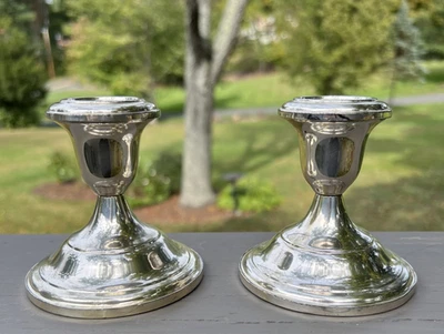 Par de velas pesadas Fisher vintage de plata esterlina #873 a prueba de deslustre Foto 1 de 4