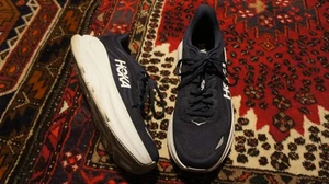 Scarpe da corsa uomo Hoka One One Bondi 9 blu bianco taglia 12 2E LARGHE - Foto 1 di 11