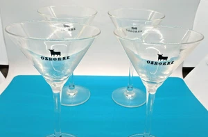 Osborne Sherry Cordial Glasses Toro Bull Silhouette Spain Cocktail Stem Set of 4 - Picture 1 of 6