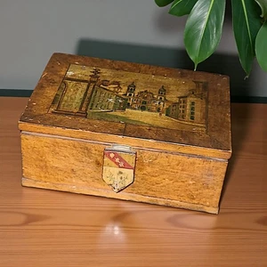 Antike Holzkiste aus Handarbeit Vintage - Bild 1 von 6