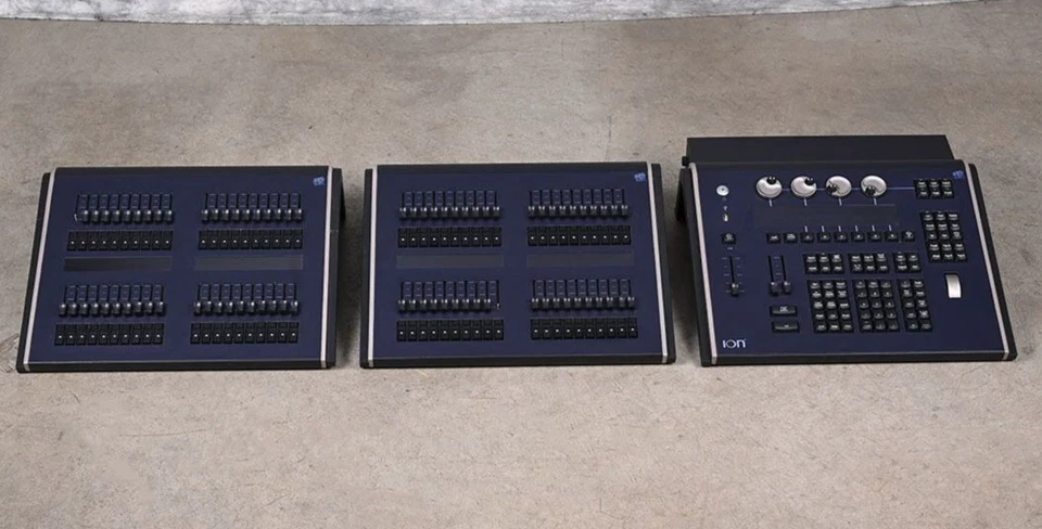 ETC ION Lighting Console P/N 4310A1112 with two 2x20 Fader Wings P/N 4310A1003 - Image 1 of 4