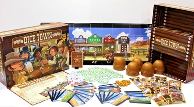 RARE Vtg DICE TOWN Game 1st Ed. 2012 Wild West Poker Bluff Tactics Matagot VGC - Image 1 of 4