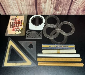 Vintage Drafting Tools Lot, Slide Rule, Circle Roli Divider, Etc. - Picture 1 of 5