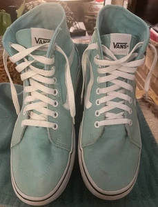 Vans Filmore Hi Tapere Damen 9,5 Aqua Sky Canvas Plateau Spitze Hi-Top Sneaker - Bild 1 von 6