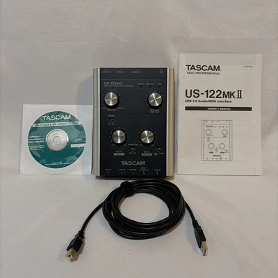 Tascam US-122MKII Analog Recording Interface MIDI USB 2.0 With Manual And Driver - Image 1 of 4