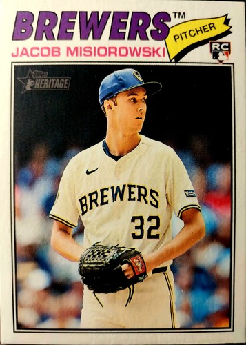 2026 Topps Heritage Jacob Misiorowski Dark Green Border #144 RC