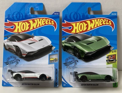Hot Wheels Aston Martin Vulcan blanco 88/250 verde fresco de fábrica 235/250 exóticos Foto 1 de 4