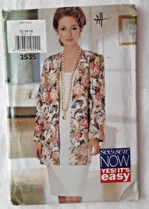 Chaqueta y vestido vintage fuera de circulación patrón Butterick 3535 Misses' proyecto de costura (H) - Imagen 1 de 2