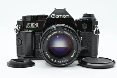 [MINT w/cap] Canon AE-1 Program SLR 35mm  Film Camera NFD 50mm F1.4 from JAPAN - Image 1 of 4