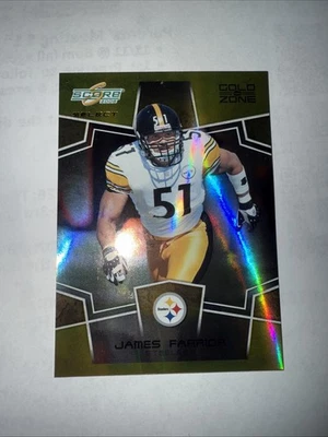 2008 Score Select Gold Zone James Farrior /50 Steelers - Image 1 of 4