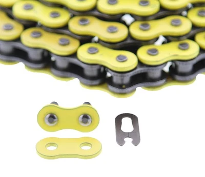 87-04 Kawasaki KSF250 250 Mojave Yellow Non O-Ring Chain 520-90L ATV 4 Wheeler - Image 1 of 4