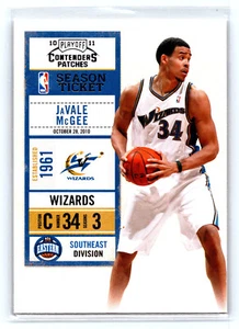 2010-11 Playoff Contenders Patches 99 JaVale McGee Washington Wizards - Bild 1 von 2