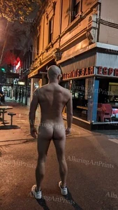 Nude Male Model Photo Print Muscular Handsome Jock Shirtless Hunk Buns -UU1511 - Bild 1 von 1