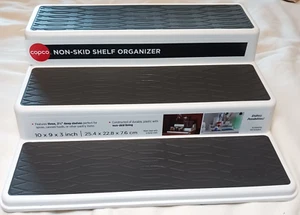 Copco Spice Pantry  Shelf Organizer White 10 Inch Non-Skid 3-Tier Kitchen - Picture 1 of 3