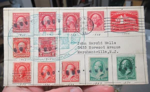RARE 1932 Stamped Cover, Washington 200th Anniversary, 13 Stamps 1870-1932 - Picture 1 of 6