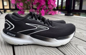 Brooks Glycerin GTS 21 Shoes Women's 8.5 Black Grey White Road Running Support - Picture 1 of 10