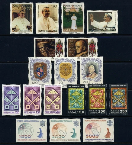 Vatican City #Mi718-Mi735 MNH 1978 Year Set [630-644 C63-C65] Cover