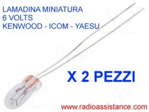 2 X LAMPADINA 6 VOLTS X FRONTALINO - ICOM - KENWOOD - YAESU - Afbeelding 1 van 1
