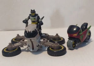 Imaginext DC Super Friends Batman & Batcycle Hover Bike W Figure/Robin Bike Lot - Picture 1 of 16