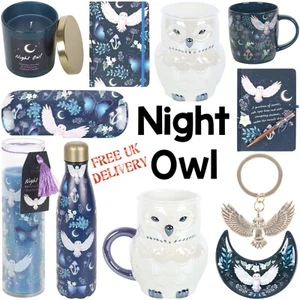 Night Owl Collection Trinket Dish Bottle Glass Candle Mug Jar Keyring Oil Burner - Picture 1 of 17