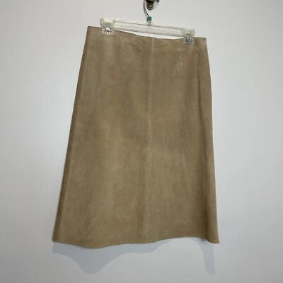 Falda de gamuza beige Isda& Co para mujer talla 10 Foto 1 de 4