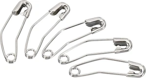 Safety Pins 0.91 Inch Metal Nickel Plated Curved Sewing Pins Quilting Knitting B - Picture 1 of 5