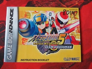 Nintendo Gameboy Advance GBA Manual Megaman 5 Battle Network Team Protoman - Picture 1 of 5