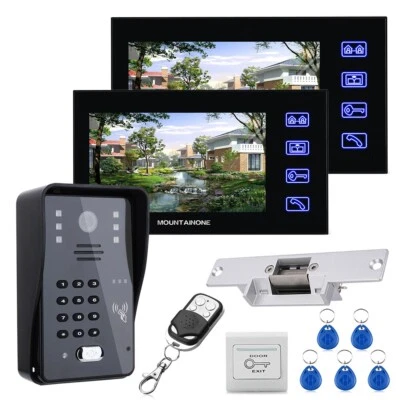 RFID Password IR-CUT 1000TV 7inch Monitor Video Door Phone Doorbell Intercom - Image 1 of 4