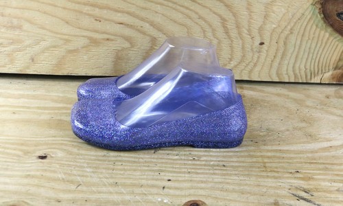 NEW BALANCE Scarpe basse Jeffrey Campbell donna 7 blu glitter equilibrate trasparenti nuove