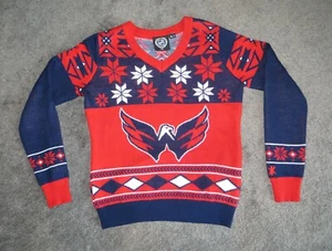 Vintage Official Licensed NHL Women Washington Capitals V-Neck Pullover Sweater Gr. M - Bild 1 von 5