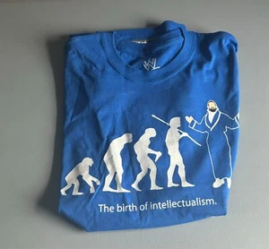 WWE Damien Sandow T Shirt Mens XL Blue The Birth Of Intellectualism Brand New - Picture 1 of 3