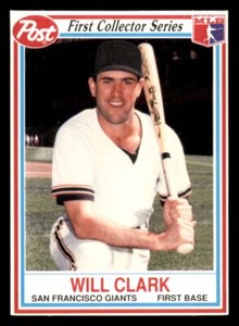 1990 Post Cereal Will Clark San Francisco Giants #7