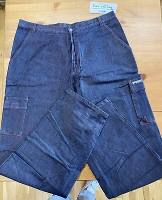 Iceberg Ice Jeans -  Italy Blue denim baggy Cargo Vintage Waist 38 Pre-owned - Image 1 of 4