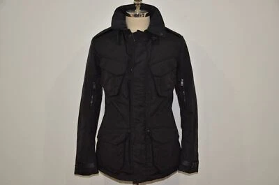 Ralph Lauren Etiqueta Negra Hecha en Italia Acolchada Cuero Borde Utilidad Chaqueta de Escape Foto 1 de 4