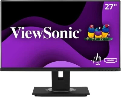 ViewSonic IPS Monitor VG2748 27" 1080p Ergonomic 40-Degree Tilt, HDMI, DP, VGA - Image 1 of 4
