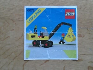 LEGO - Alte Bauanleitung LEGOLAND - NR 6678 - Bau Bagger Arbeiter - Lego 1980 - Bild 1 von 3