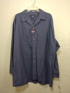 Camisa Nautica Ropa de Dormir Para Hombres XL Manga Larga Abotonada Acero Azul Algodón Nueva con Etiquetas $29 - Imagen 1 de 12