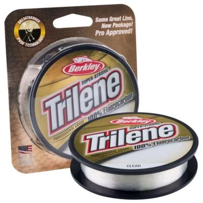 MONOFILO PESCA TRILENE 100 % FLUOROCARBON BERKLEY FILO TEMRINALI FINALI MARE - Immagine 1 di 2
