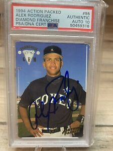 1994 Action Packed Alex Rodriguez Diamond Franchise On Card Auto POP 2