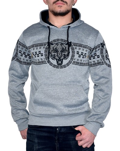 SACAI Felpa con cappuccio uomo felpa con cappuccio grigio con panter nero dalla S alla XL