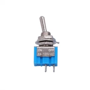 1Pcs Toggle Switch 2 Position Mini 2-Pin ON/Off Miniature Toggle Switch 6A 125V - Picture 1 of 6