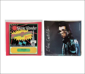 Stevie Wonder Master Blaster + Elvis Costello 4 Songs 45 Vinyl Record Singles - Imagen 1 de 8
